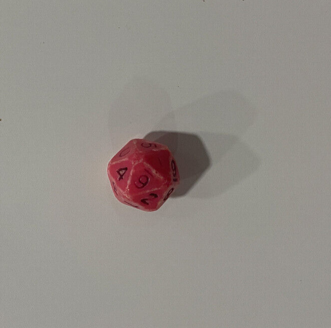 Dungeons and Dragons Opaque Pink d20 D&D