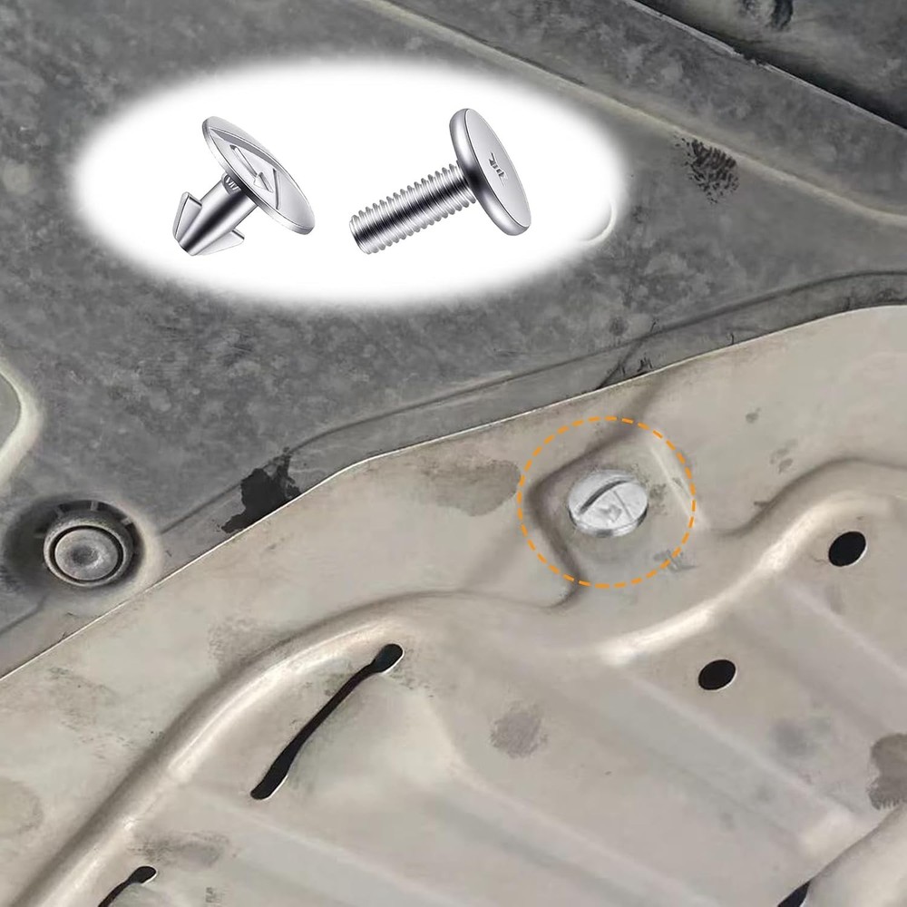 8 PCS Engine Lower Cover Pin Screws, Engine Splash Shield Hardware Screws Bol...