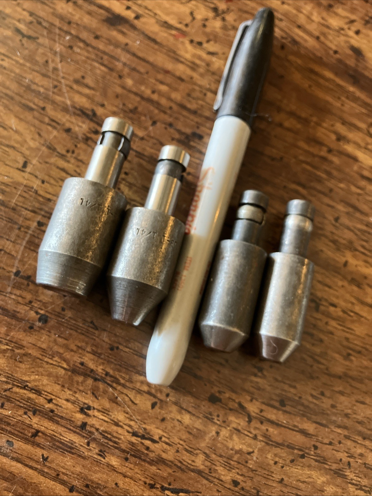 4 Lg Oval Head Rivet Squeezer Die 3/8 Shank Aircraft Aviation Brazier Belly Tank