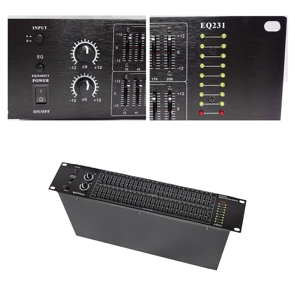 EQ231 Balanced output 50 segment EQ stereo equalizer professional spectrumO0