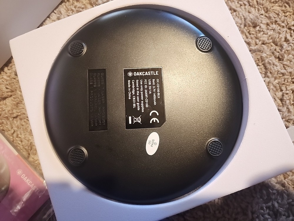 Oakcastle CD100 Rechargeable CD Player - In Box