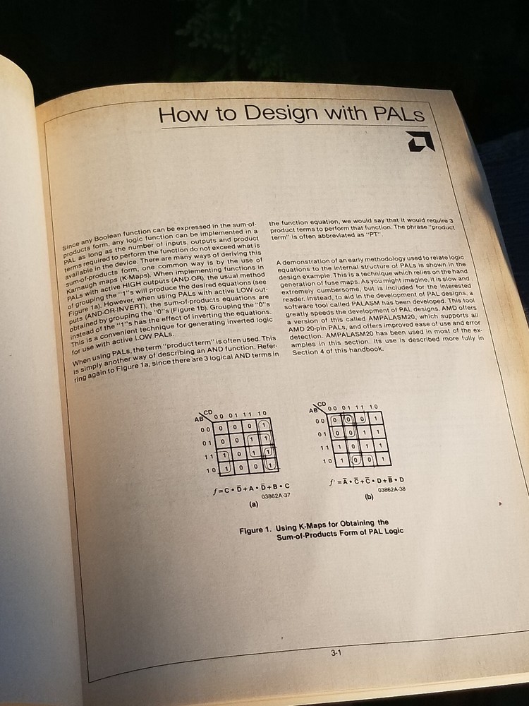 VINTAGE DATA BOOK ELECTRIC MANUAL PROGAMMABLE ARRAY LOGIC
