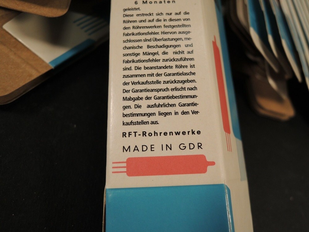 10 x RFT BLANK CARTON BOX for Audio Tubes ECC83 ECC803S E188CC ECC85 EF86