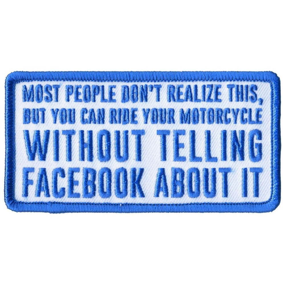 Hot Leathers Without Telling Patch PPL9799 - 4 Width x 2 Height Inches