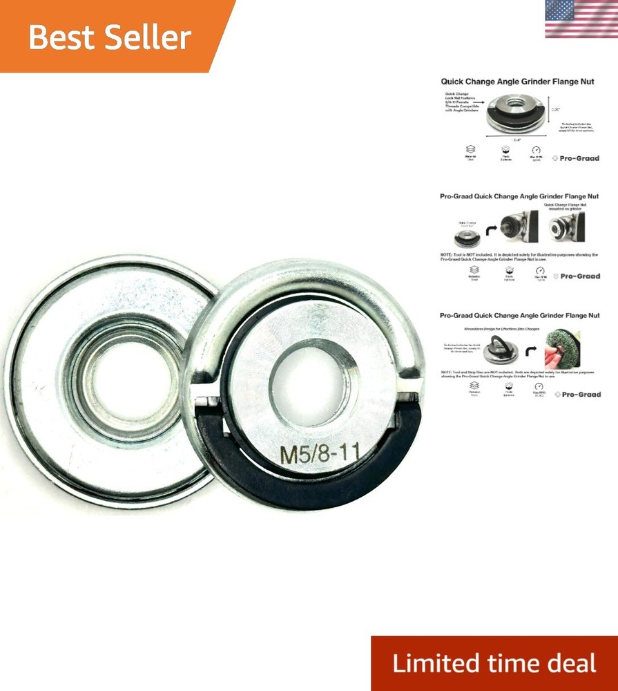 Effortless 5/8-11 Angle Grinder Nut Set - Precision Engineered for Stability