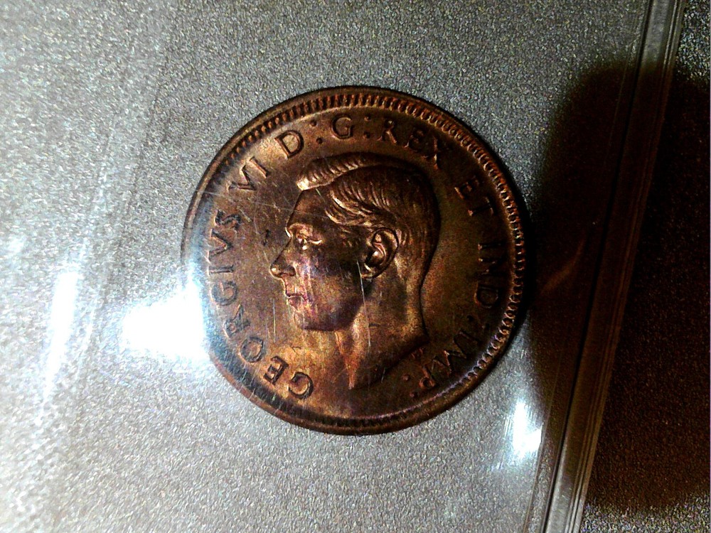 1945 canada small cent. ICCS ms 63