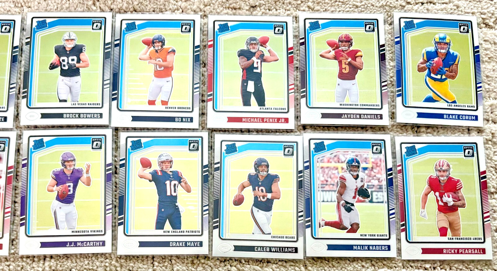 2024 Panini Donruss Optic Football Complete ROOKIE Set - 100 CARDS