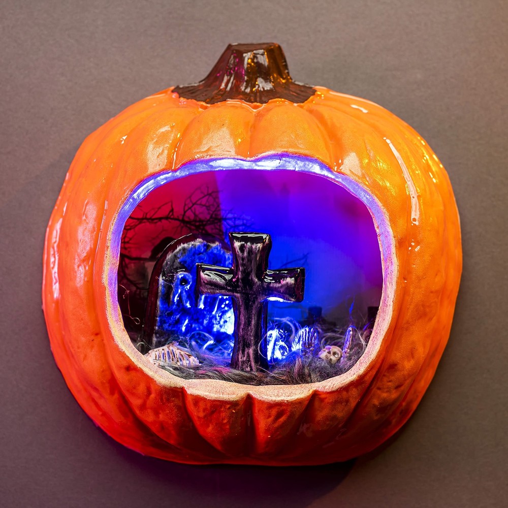 Joyin Pumpkin Wall Decor w/Light 2 Pack , Plastic