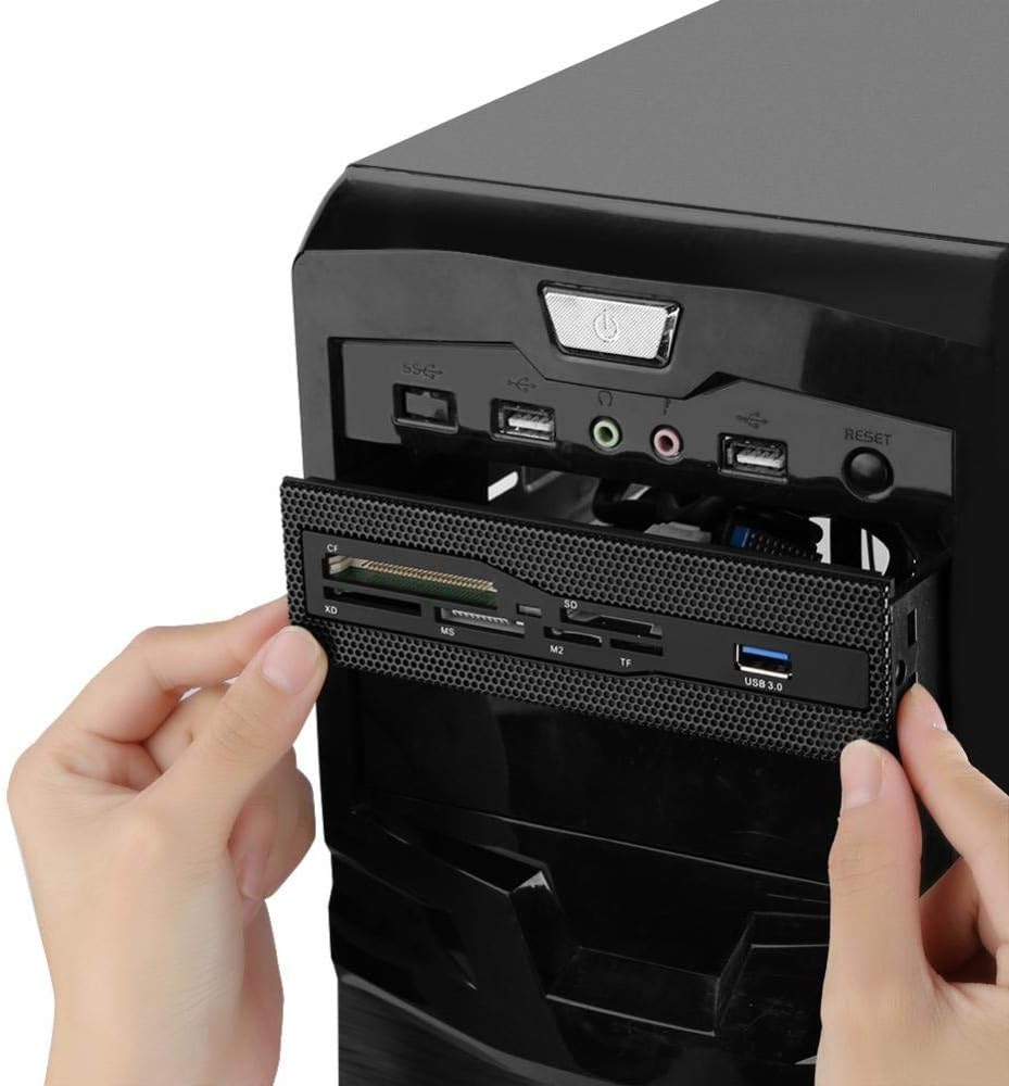 PC Front Panel Internal Card Reader, Multi-Function USB 3.0 Hub All-In-One Card