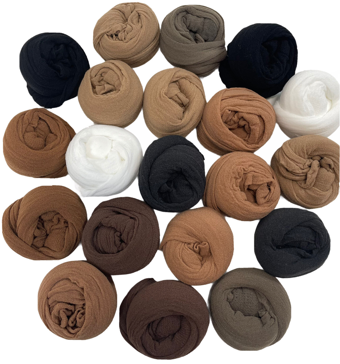 20 Pair Pack Assorted Neutral Colors Sheer Nylon Knee Highs Made In USA