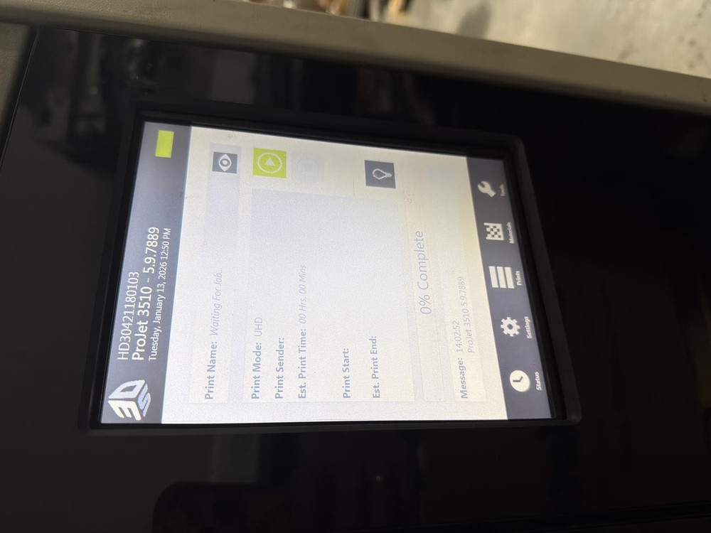 3D SYSTEMS PROJET 3500 HDMAX PRINTER