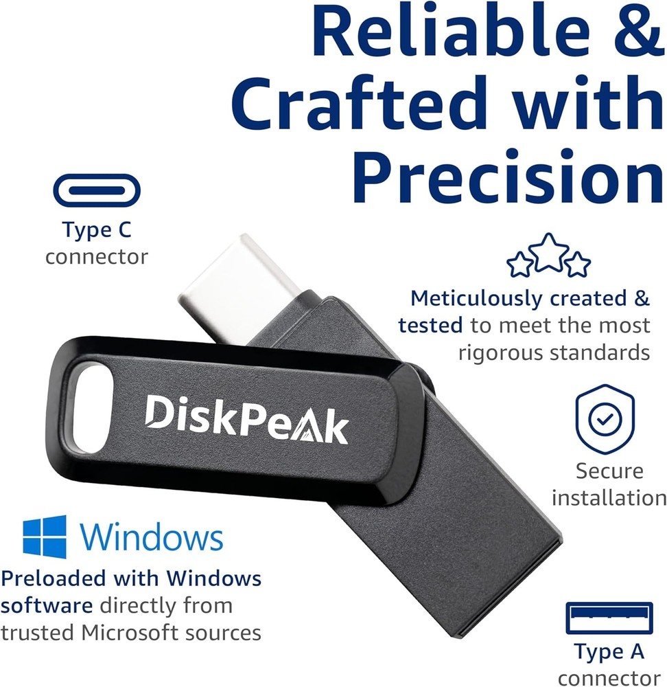 Effortless Windows Installation USB - Supports 32 & 64 bit with Utilities