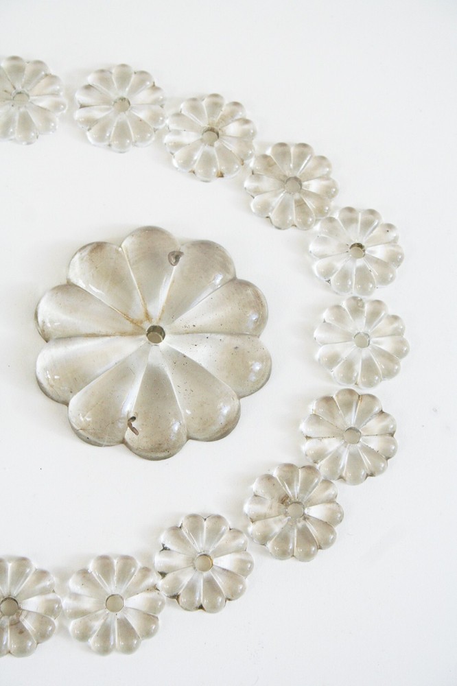 Assorted Vintage Crystal Rosettes, Large and Small