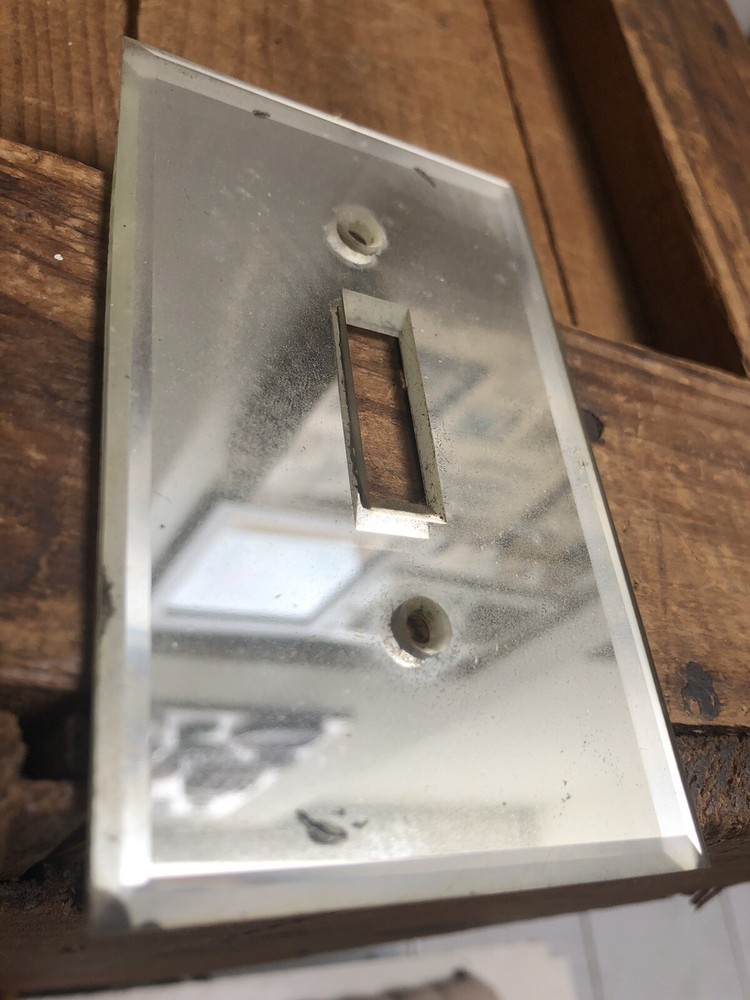 Vintage GE Monowatt Switchplate Covers Mirror Chrome