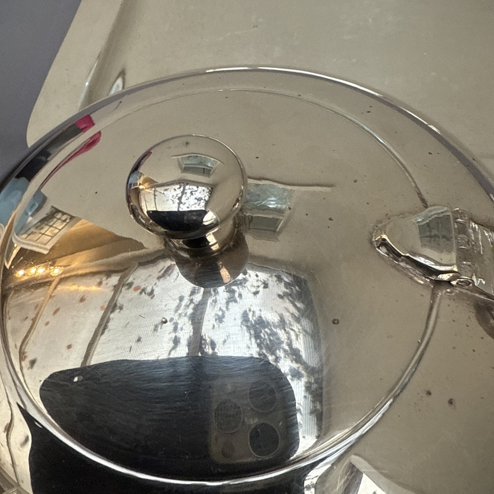 L'ecuyer France Silverplate Vintage Tea Pot, Sugar Bowl, Jub & Tray Set. (B55)