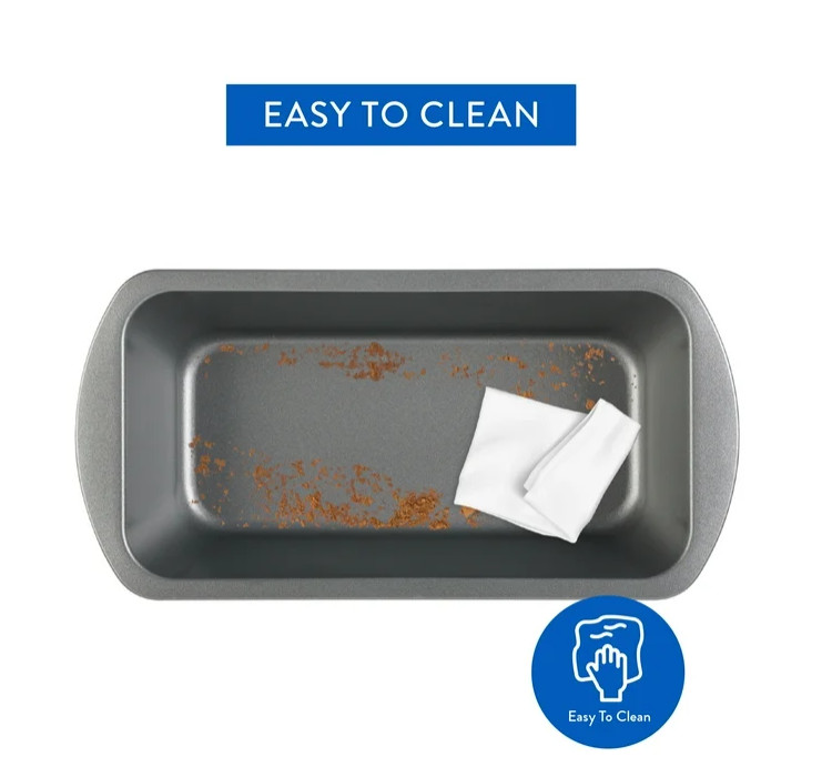 2pc-Durable Steel Bread Loaf Pan - Non-Stick 10''