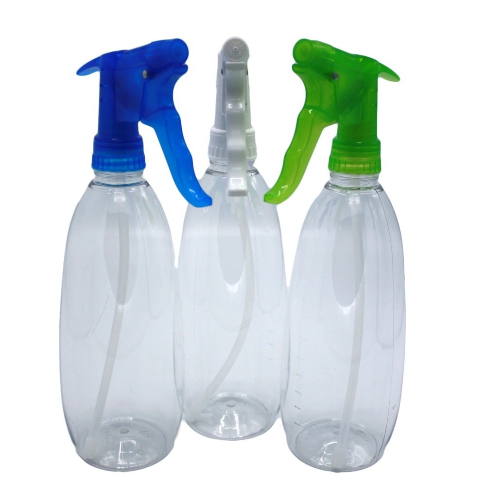 (5 pack) 24oz Refillable Plastic Spray Bottle with Adjustable Nozzle