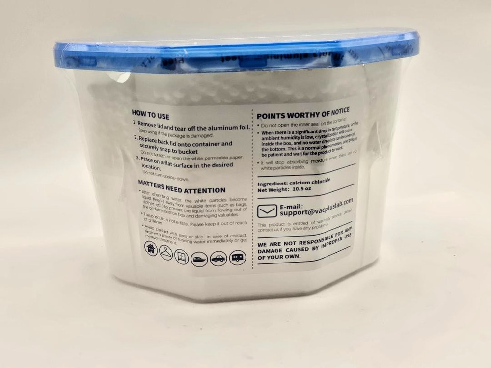 Vacplus Moisture Absorbers 2 Pack 500 ml Portable Humidity Absorber Boxes