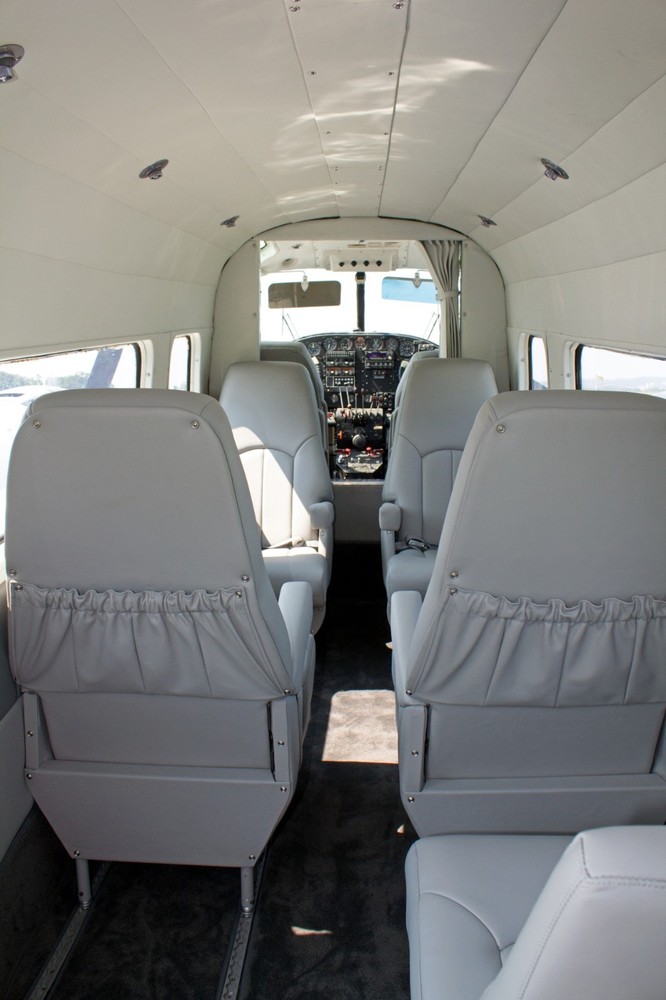 Beechcraft Model 18 or Twin Beech leather interior