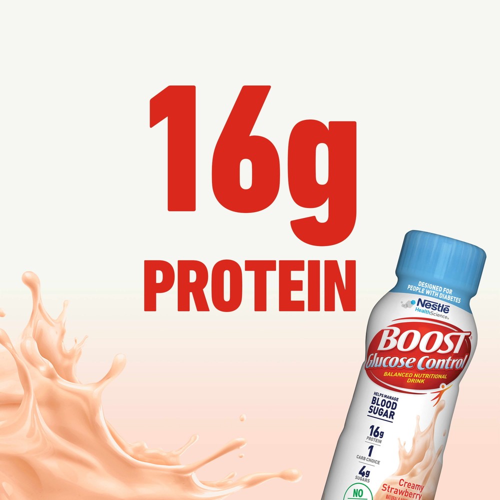 BOOST Glucose Control Nutritional Drink Protein Shakes,8 fl oz, 6 Pack