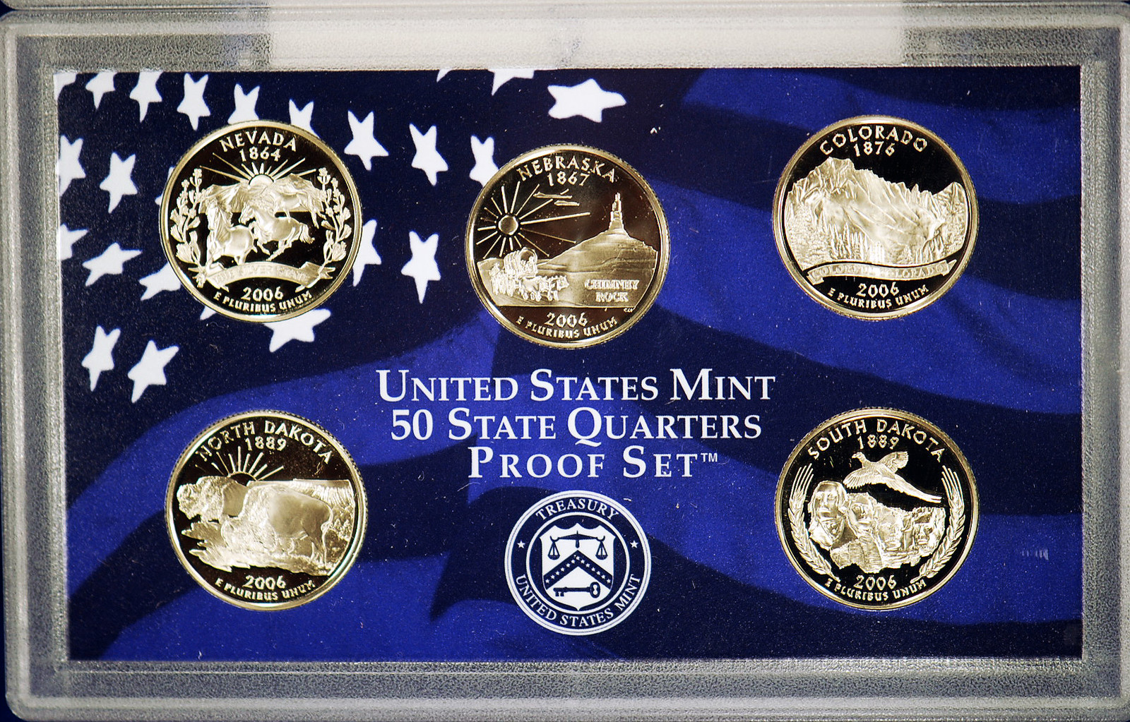 2006-s U.S. Proof Set. Complete and Original in BLUE mint paper box