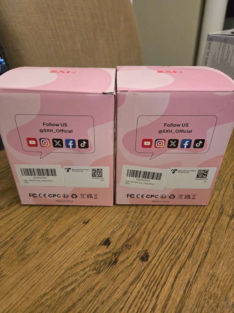 2 PACK! Wireless Mini Karaoke Machine with 2 Microphones Bluetooth Speaker - NEW