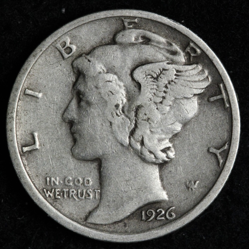 1926-D Mercury Silver Dime XF E304 KQCB