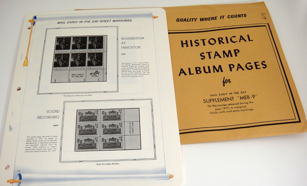 White Ace 19767 Mail Early in the Day Marginal Blocks of 6 NOS MEB-9