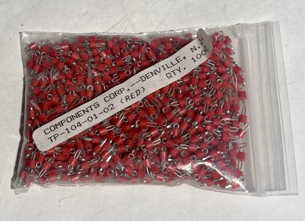 Qty. 1000 Components Corp. TP-104-01-02 Red PCB Test Points