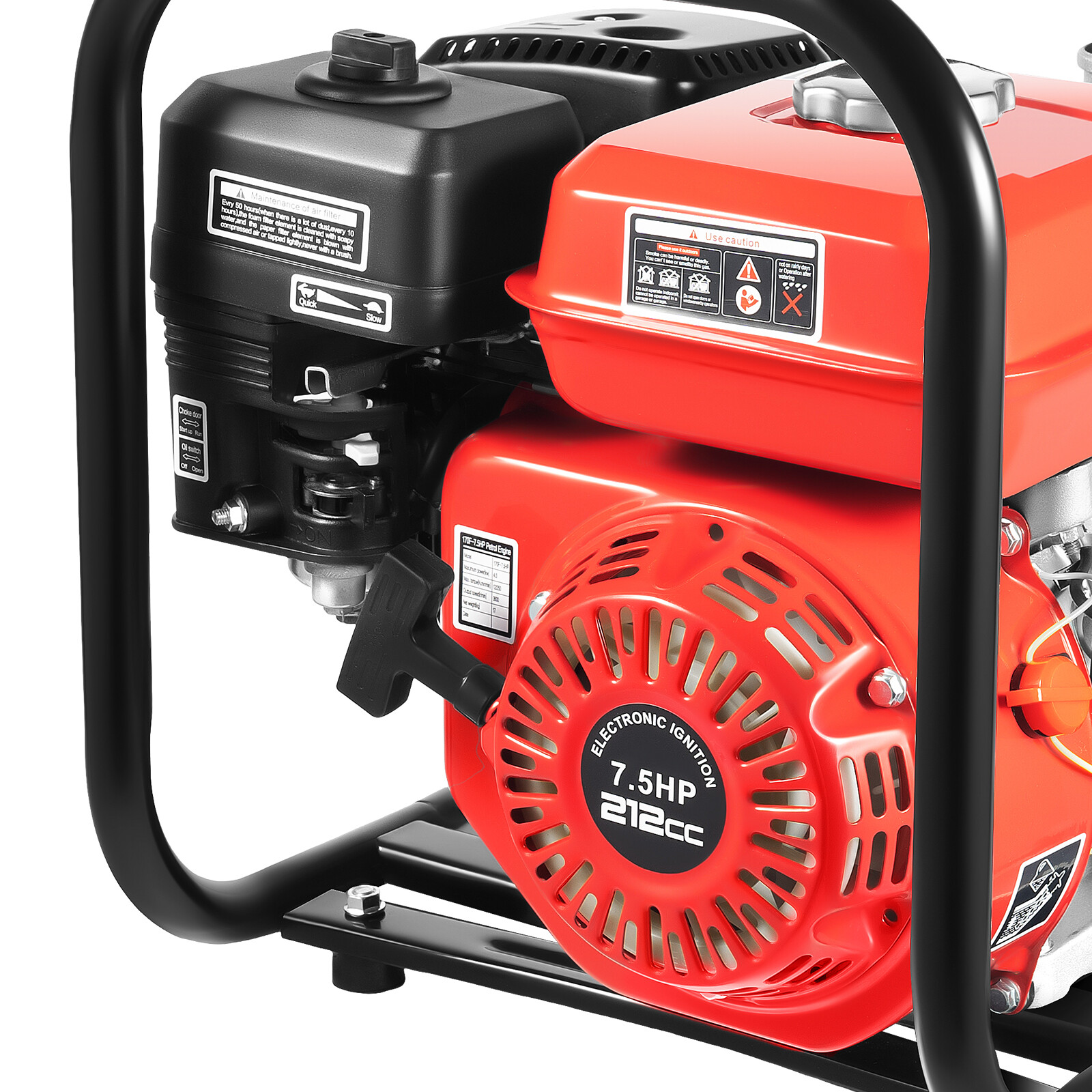 7.5 HP 2" Portable Gas-Powered Semi-Trash Water Pump Gasoline Water Pump 212CC