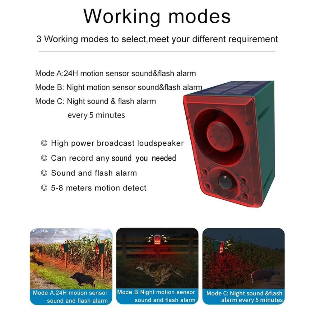Solar Outdoor Motion Sensor Alarm - Barking Dog Motion Sensor, Motion Sensor ...