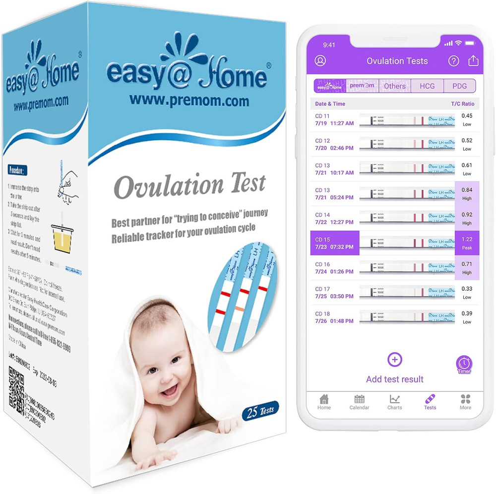 Ovulation Test Strips, 25 Pack Fertility Tests, Ovulation Predictor Kit, Powered