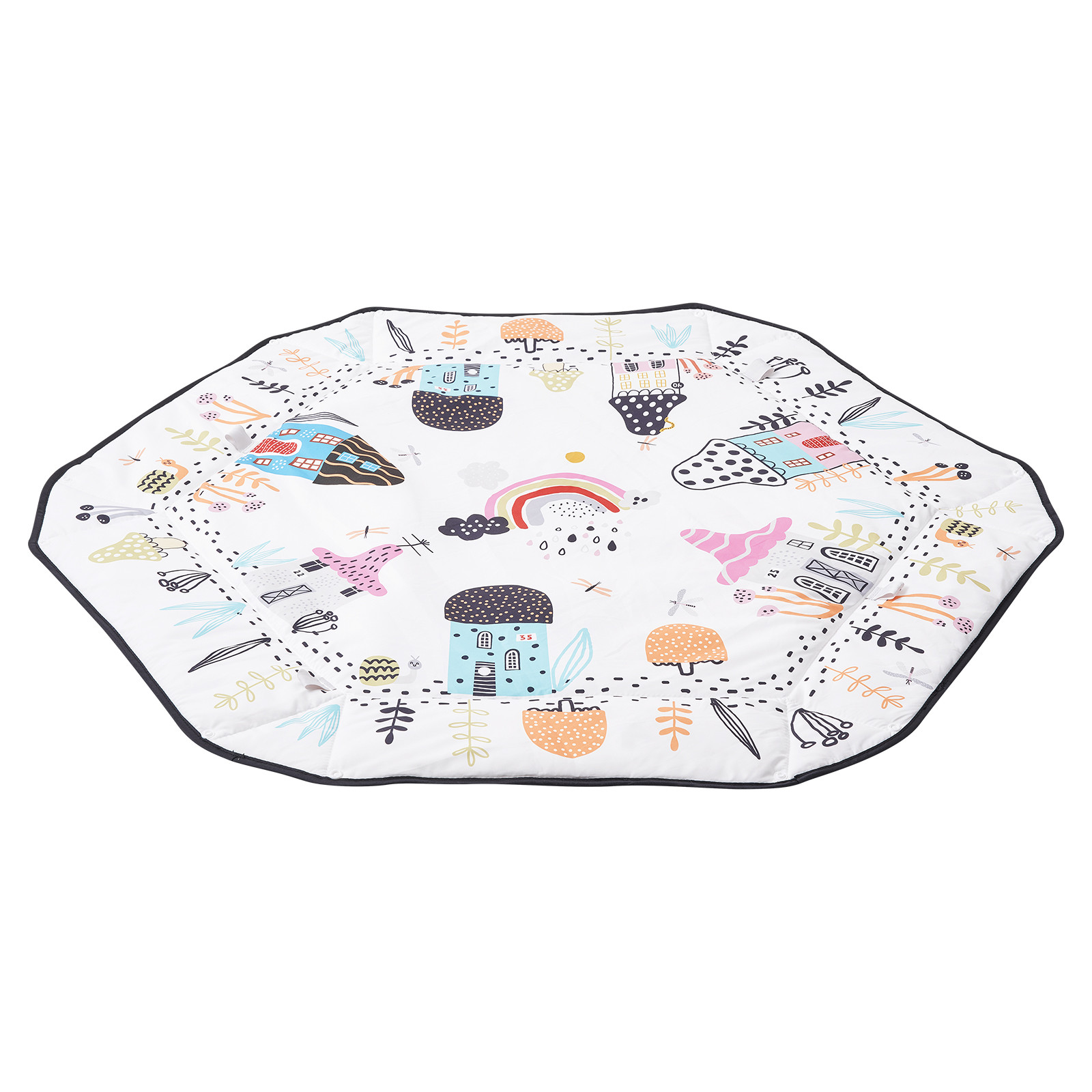 VEVOR Baby Play Gym Mat Tummy Time Activity Mat with 6Sensory Toys 41.7" x 41.7"