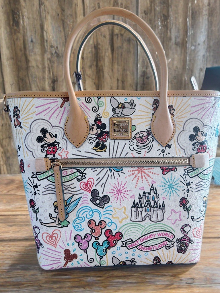 Disney Parks Dooney & Bourke Sketch Handle Tote Bag Satchel NWT