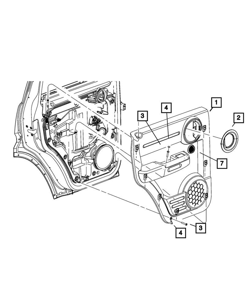 Genuine Mopar Tweeter Bezel 1EC04XDVAA