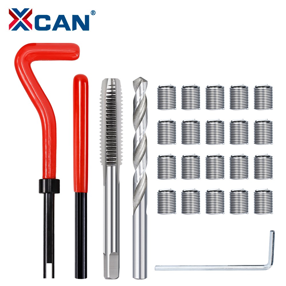 25PCS Thread Repair Kit Drill Metric Insert Threaded Inserts Installation Tool