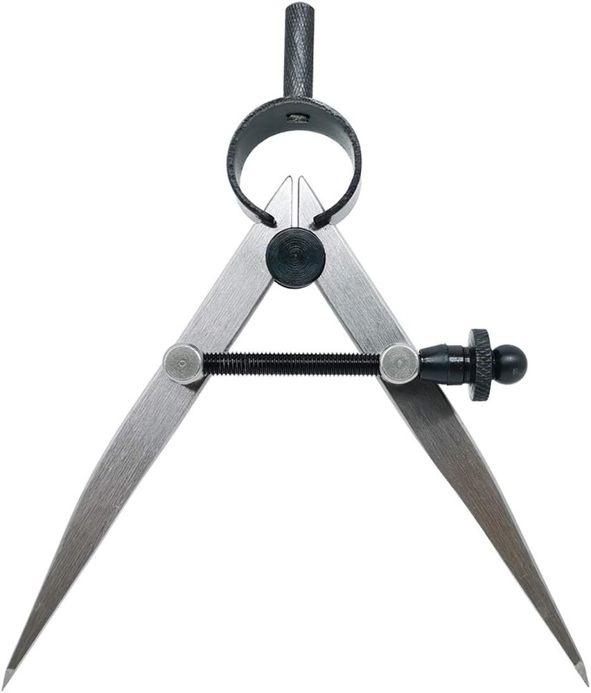 4 Inch Professional Leather Compass, Precision Spring Wing Divider/Scriber, M...