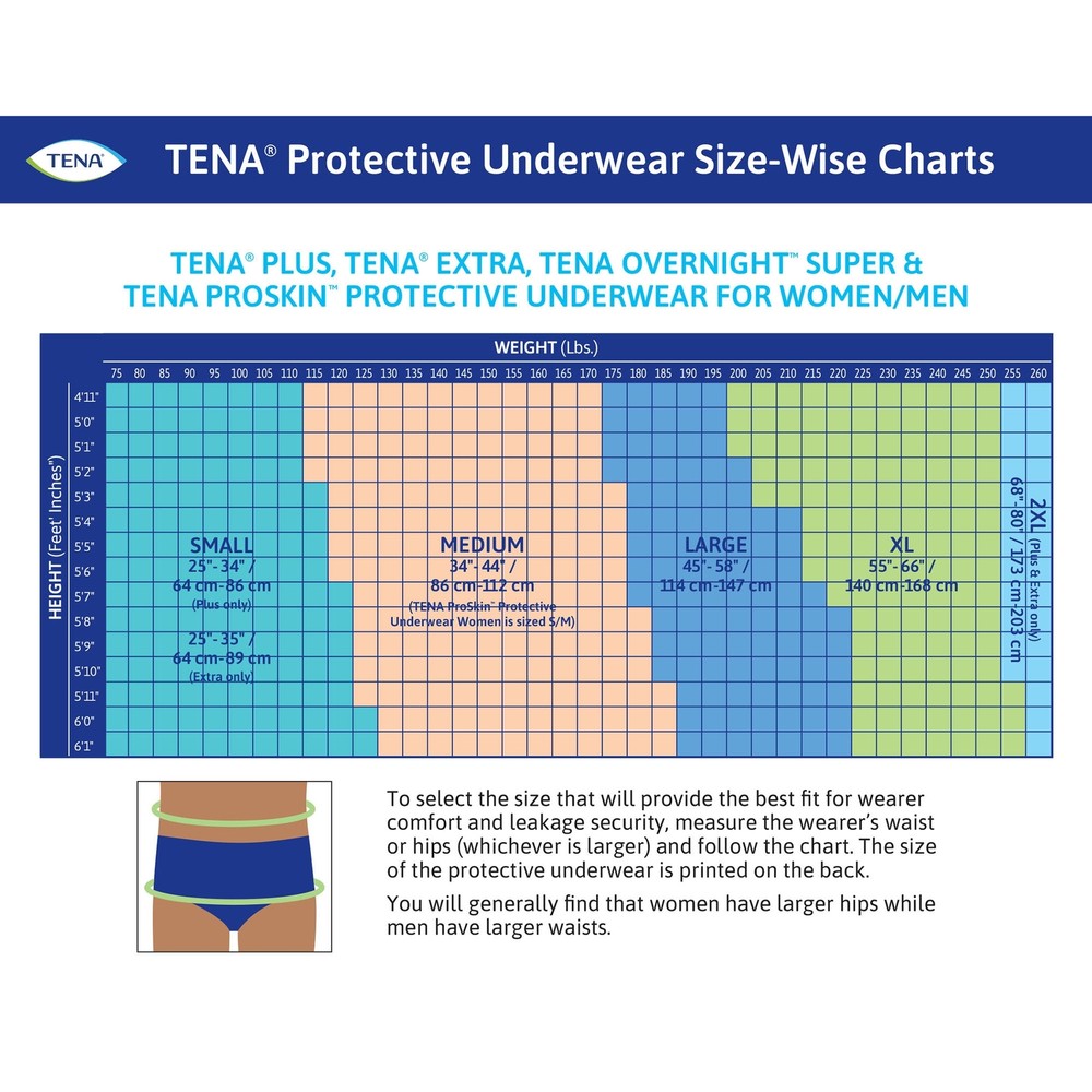 TENA Disposable Underwear X-Large 48 Ct