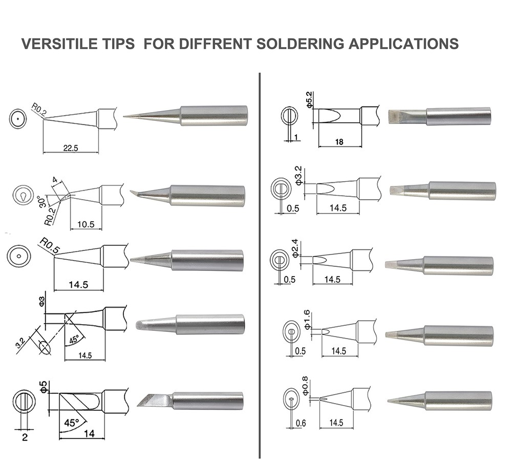 Quality T18 Soldering Tips 10pcs Replacement for Specific Soldering Stations