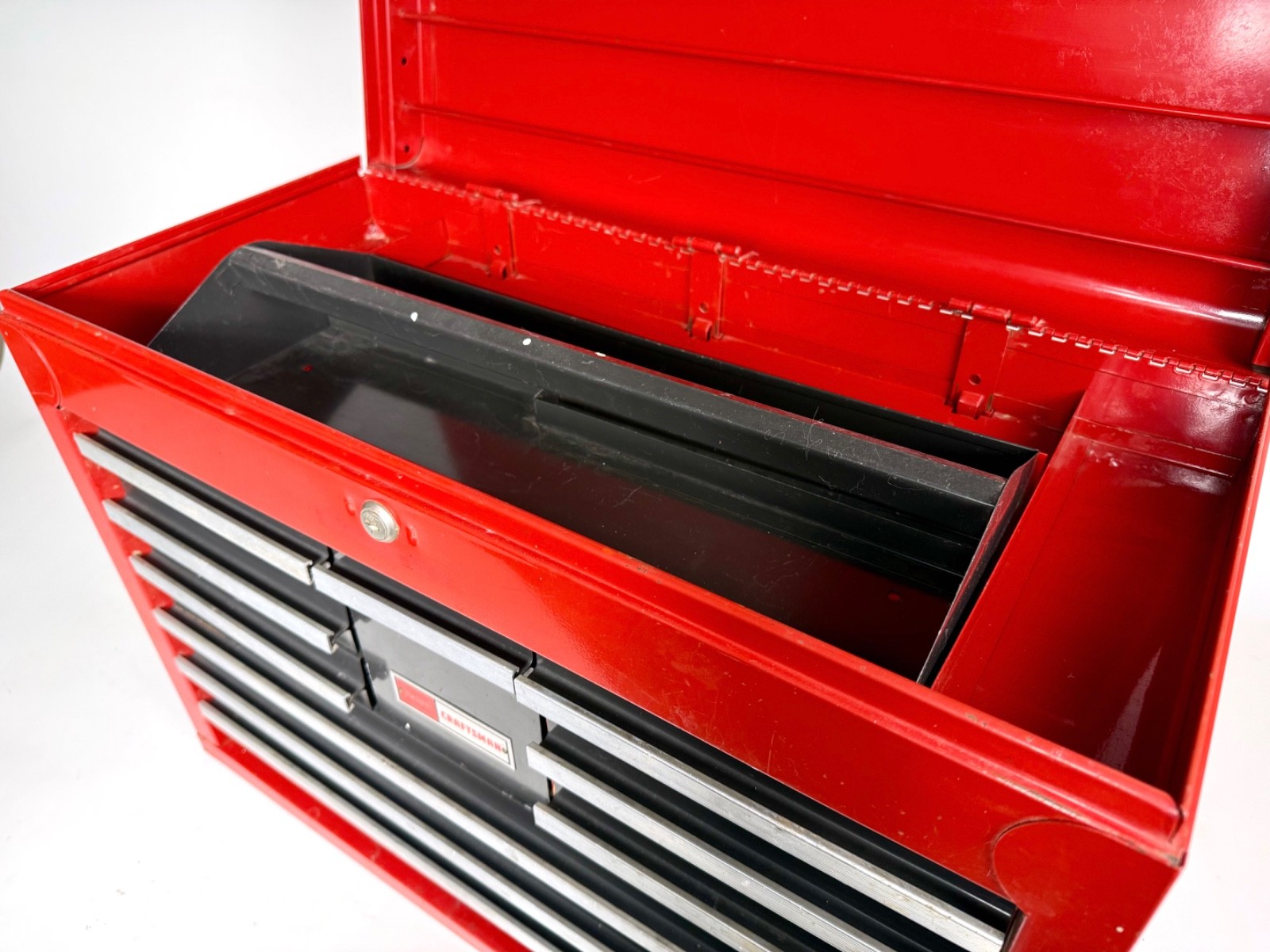 Vintage 1979 Sears Craftsman Mechanic's metal 10-Drawer Top Tool Chest w/ Tray