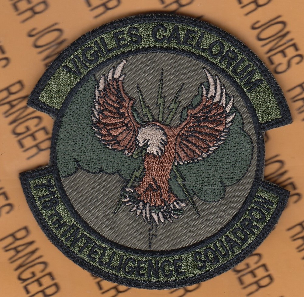 USAF Air Force 718th Intelligence Sq IS MI ~3.5" OCP NO HOOK patch c/e