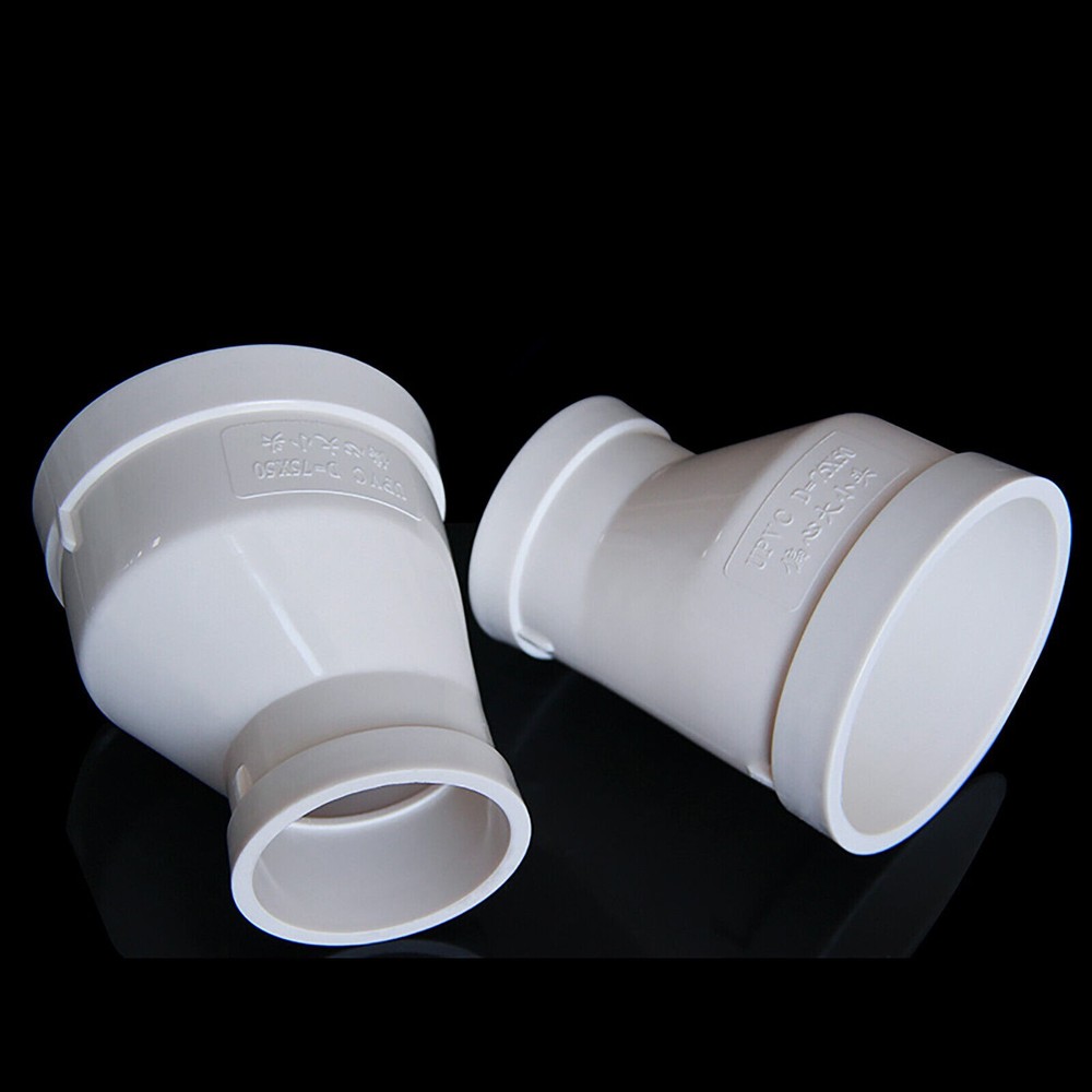 2x PVC Adhesive Fitting Reduced Sleeve Eccentric Reducer Pipe Fitting 110mmx75mm