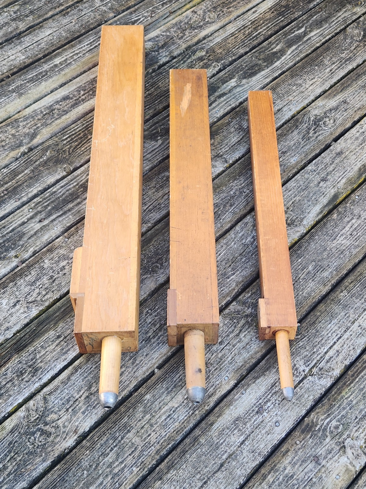 Pipe Organ Wood Flute Large Repurpose Decor Vintage Lot 3 Steampunk Church Prop