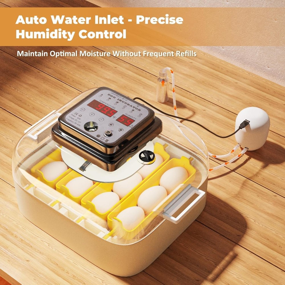 Egg Incubator with Automatic Egg Turning and Humidity Control 16 Eggs
