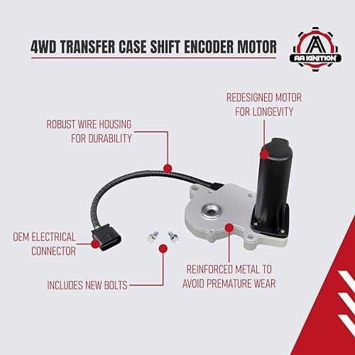 4WD Transfer Case Shift Encoder Motor - Compatible with Chevy, 8 Pin Connector