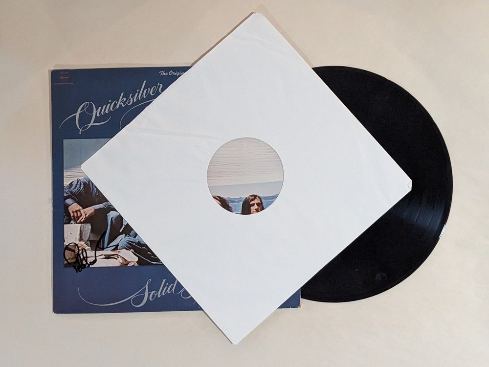 QUICKSILVER MESSENGER SERVICE signed RECORD LP Solid Silver FREIBERG & SEARS coa