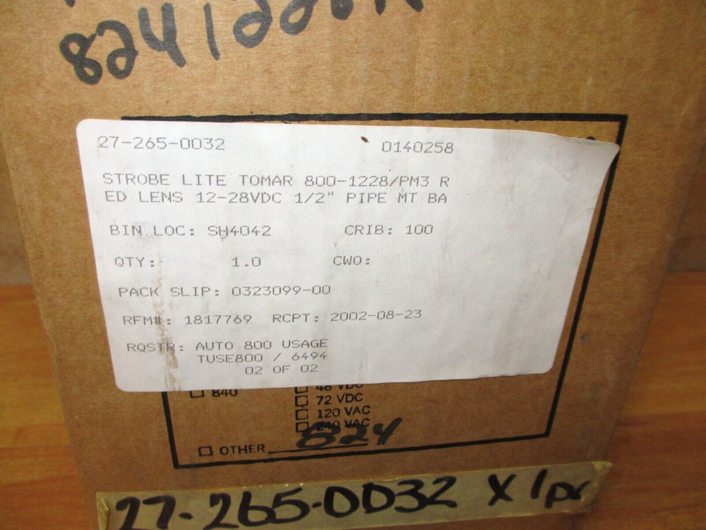 Tomar 824-1228 *NEW* Red Strobe Light Beacon 12-28VDC