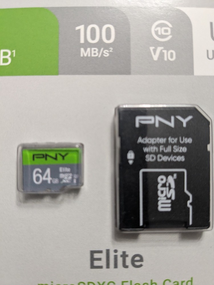 PNY 64GB Elite Class micro SD- Brand New