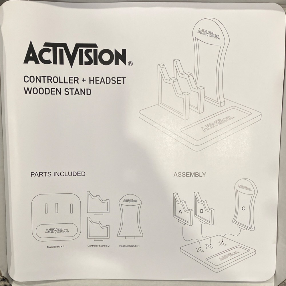 Activision Gray Wooden External Stand for Controller and Headset