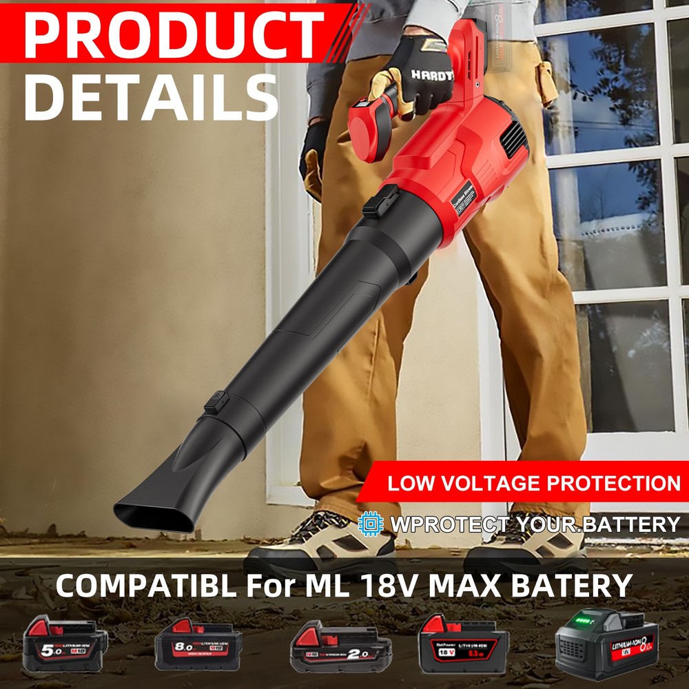 Cordless Leaf Blower For Milwaukee For M18 Battery Powered (Only Tool)